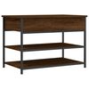vidaXL Banc &agrave; chaussures ch&ecirc;ne marron 70x42,5x50 cm bois d'ing&eacute;nierie
