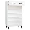 vidaXL Armoire à chaussures Blanc 60x35x105 cm Bois d'ingénierie