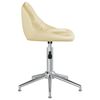 vidaXL Chaise pivotante de salle &agrave; manger Cr&egrave;me Similicuir