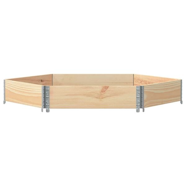vidaXL Lit sur&eacute;lev&eacute; hexagonale 160x160 cm bois de pin massif