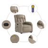 vidaXL Fauteuil inclinable de massage Cappuccino Similicuir