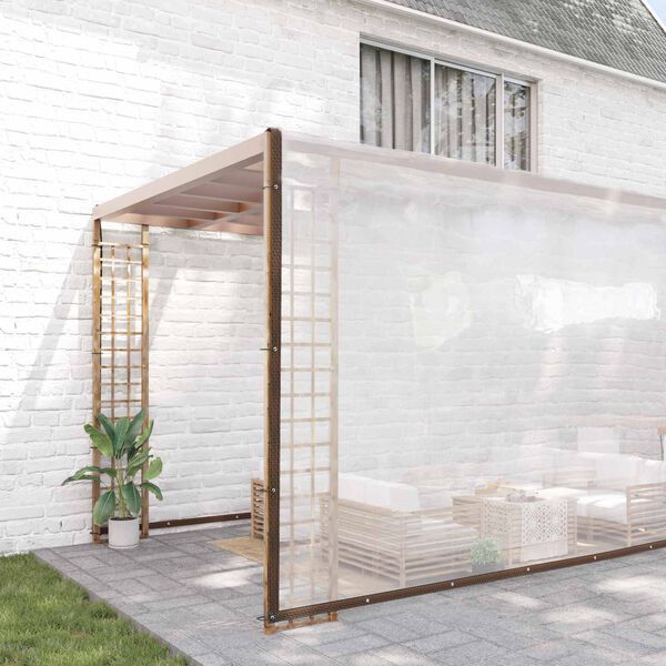 vidaXL B&acirc;che avec &oelig;illets Transparent 12 x 12 m Poly&eacute;thyl&egrave;ne