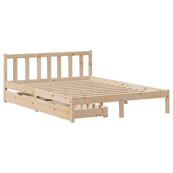 vidaXL Cadre de lit sans matelas 120x200 cm bois de pin massif