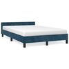vidaXL Cadre de lit sans matelas bleu fonc&eacute; 120x190 cm velours