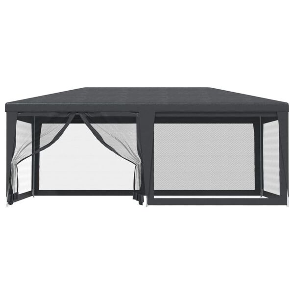 vidaXL Tente de f&ecirc;te avec 6 parois lat&eacute;rales en maille Anthracite 6x4m