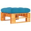 vidaXL Pouf palette de jardin marron miel bois de pin impr&eacute;gn&eacute;