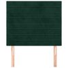 vidaXL T&ecirc;te de lit Vert fonc&eacute; 100x5x118/128 cm Velours