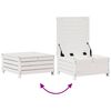 vidaXL Salon de jardin avec coussins 8 pcs blanc bois de pin massif
