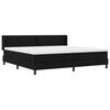 vidaXL Lit &agrave; ressorts avec matelas Noir 200 x 200 cm tissu