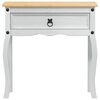 vidaXL Table console avec tiroir Blanc 73 x 35 x 73 cm Pin massif
