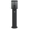 vidaXL Lampadaires d'extérieur et capteurs 3 pcs noir acier inoxydable