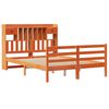 vidaXL Lit biblioth&egrave;que sans matelas cire marron 140x190 cm pin massif
