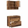 vidaXL Ensemble de mobilier de salle de bain 2 pcs Bois Ancien