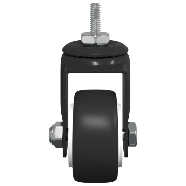 vidaXL Roue pivotante 2 pcs Noir 40,4 x 40,4 x 19,7 mm Fer et nylon