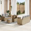 vidaXL Ensemble de canap&eacute; de jardin 8 pcs Beige et Gris clair
