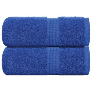 vidaXL Serviettes de toilette FROGN 2 pi&egrave;ces Bleu 30x30 cm 360 g/m&sup2;