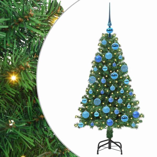 vidaXL Sapin de No&euml;l artificiel Vert 120 cm PVC, Acier et Plastique