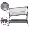 vidaXL Lit pour b&eacute;b&eacute; avec matelas Gris clair Tissu de lin