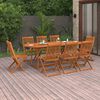 vidaXL Ensemble &agrave; manger de jardin 9 pcs 220x90x75 cm bois d'acacia