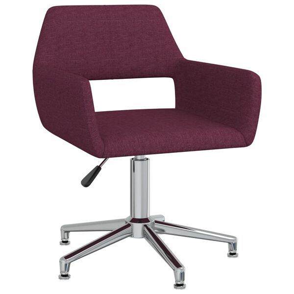 vidaXL Chaises pivotantes &agrave; manger lot de 6 violet tissu