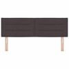 vidaXL T&ecirc;te de lit LED avec t&ecirc;te de lit Marron fonc&eacute; 144 cm Polyester