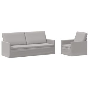 vidaXL Ensemble de Canap&eacute;s 2 pcs Gris nuage Tissu