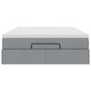 VidaXL Cadre de lit ottoman et matelas gris clair 140x200 cm tissu