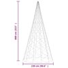 vidaXL Sapin de No&euml;l sur m&acirc;t de drapeau 3000 LED Blanc chaud 800 cm