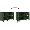vidaXL Buffet vert olive 100,5x39x79 cm acier