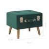 vidaXL Tabourets de rangement lot de 3 Vert Velours