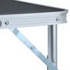 vidaXL Table pliable de camping Gris Aluminium 60x45 cm