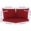 vidaXL Salon de jardin 6 pcs avec coussins rouge bordeaux
