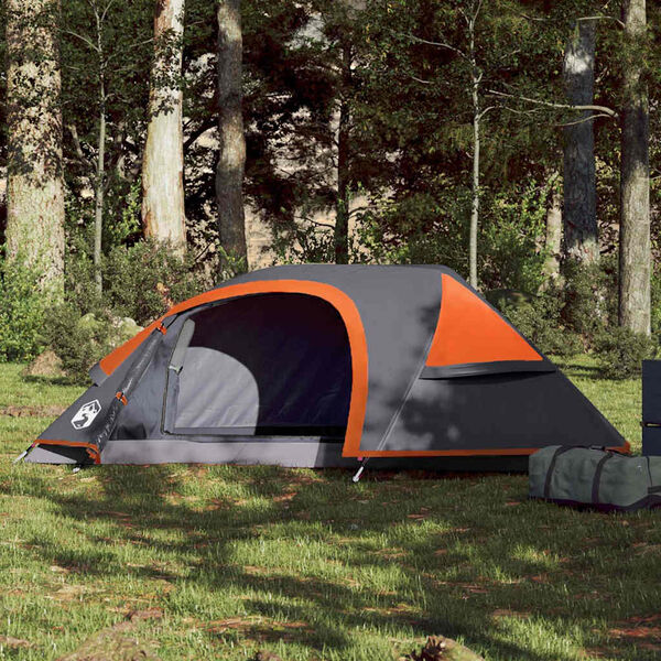 vidaXL Tente de camping &agrave; d&ocirc;me 1 personne orange imperm&eacute;able