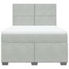 vidaXL Sommier &agrave; lattes de lit et matelas Gris clair 140x190cm Velours
