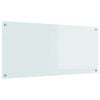 vidaXL Cr&eacute;dence de cuisine Blanc 110 x 50 cm verre tremp&eacute;