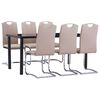 vidaXL Ensemble de salle &agrave; manger 7 pcs Similicuir Cappuccino
