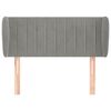 vidaXL T&ecirc;te de lit avec oreilles Gris clair 83x23x78/88 cm Velours