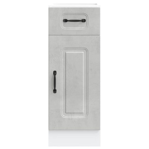 vidaXL Armoire de cuisine Kalmar gris b&eacute;ton bois d'ing&eacute;nierie