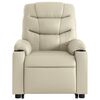 vidaXL Fauteuil inclinable de massage Crème Similicuir