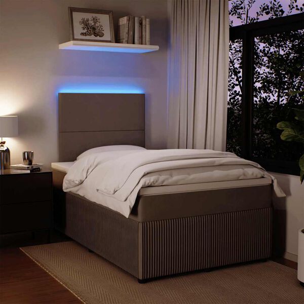 vidaXL Sommier &agrave; lattes de lit et matelas Gris clair 120x200cm Velours