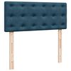 vidaXL Lit ottoman avec matelas bleu fonc&eacute; 120x190 cm velours
