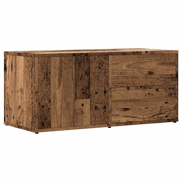 vidaXL Meuble TV vieux bois 80x34x35,5 cm bois d'ing&eacute;nierie
