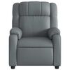 vidaXL Fauteuil de massage inclinable Gris Similicuir