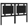 vidaXL T&ecirc;te de lit Noir 140,5x4x100 cm Bois massif de pin