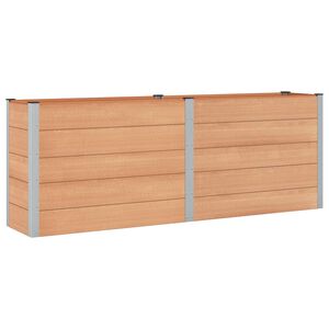 vidaXL Jardini&egrave;re sur&eacute;lev&eacute;e Marron 250 x 50 x 91 cm WPC et Aluminium