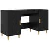 vidaXL Bureau Ch&ecirc;ne noir Bois d'ing&eacute;nierie 140 x 50 x 75 cm
