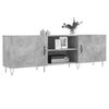 vidaXL Meuble TV gris b&eacute;ton 150x30x50 cm bois d'ing&eacute;nierie
