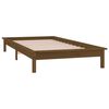 vidaXL Cadre de lit &agrave; LED sans matelas 100x200 cm bois massif