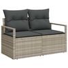 vidaXL Ensemble de canapé de jardin avec coussin 5 pcs Gris clair