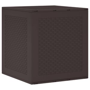 vidaXL Bo&icirc;te de rangement Marron 55 x 53 x 57 cm Polypropyl&egrave;ne